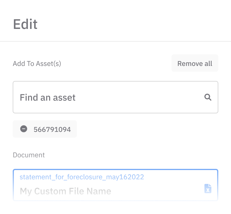 Panel to edit documents