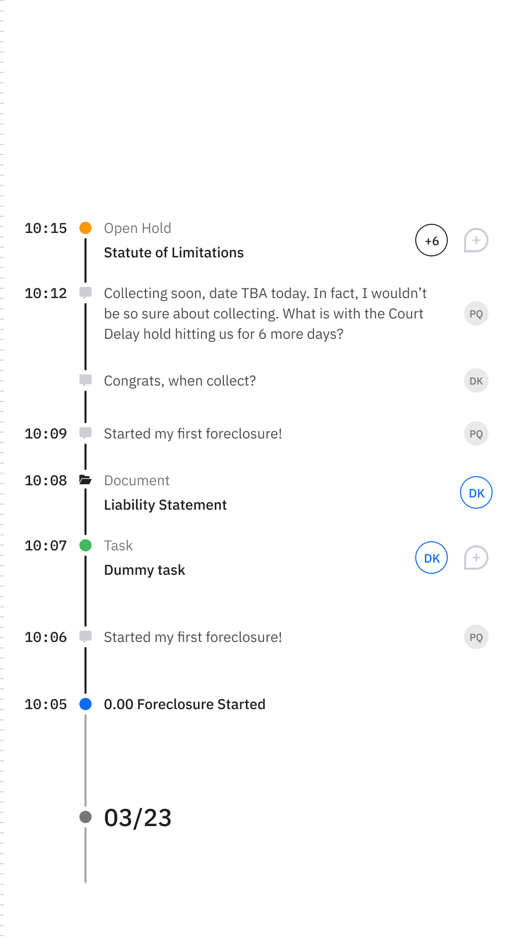 Shows the timeline feature of Jonah Direct.